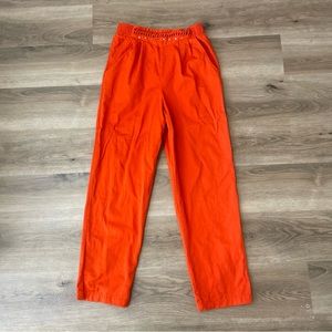 orange trousers